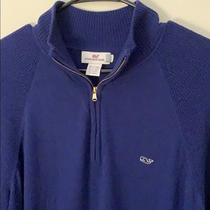 Vineyard Vines half zip navy blue sweater size XL